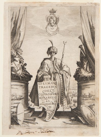 Frontispiz von Soliman, zweiter Zustand von Jacques Callot