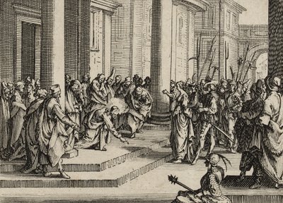 Jesus und die Ehebrecherin, 1635 von Jacques Callot