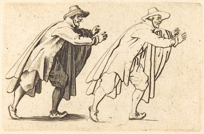 Mann, der sich abrupt bewegt von Jacques Callot