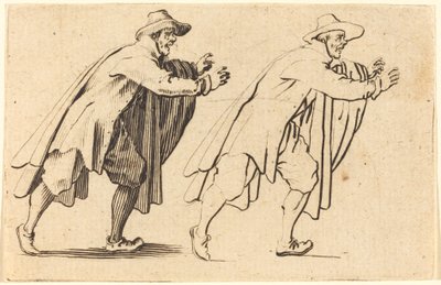 Mann, der sich abrupt bewegt von Jacques Callot