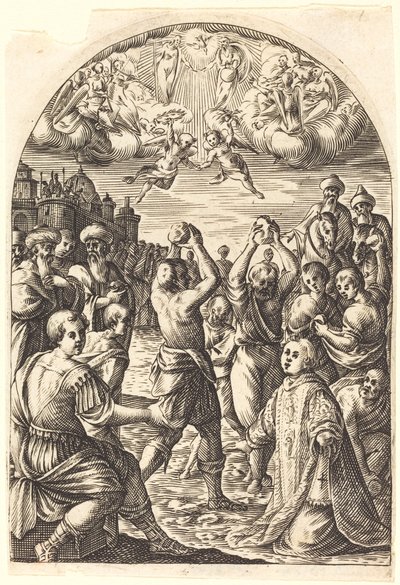 Martyrium des heiligen Stephanus, 1608-1611 von Jacques Callot