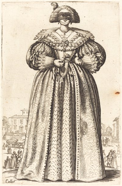 Maskierte Edelfrau von Jacques Callot