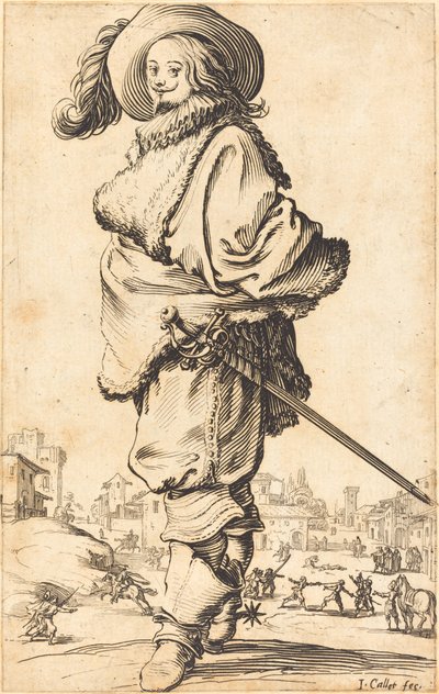 Edelmann mit Pelzplastron von Jacques Callot