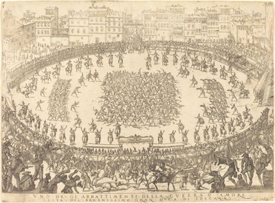 Einer der Infanteriekämpfe von Jacques Callot
