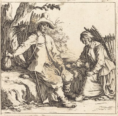 Bauernpaar bei der Rast von Jacques Callot