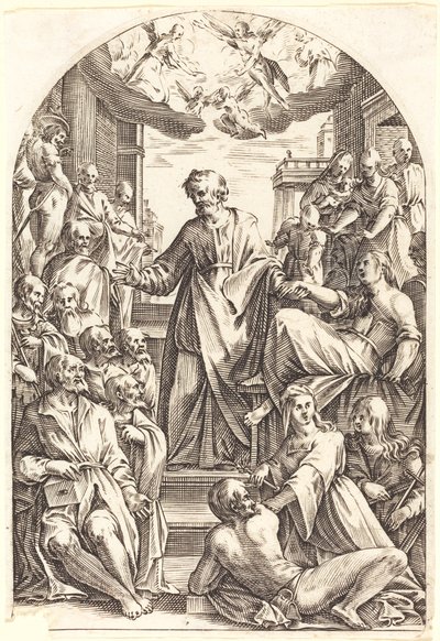 Petrus erweckt Tabitha von Jacques Callot