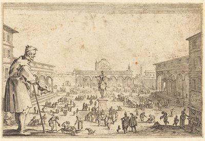 Piazza SS. Annunziata, Florenz von Jacques Callot