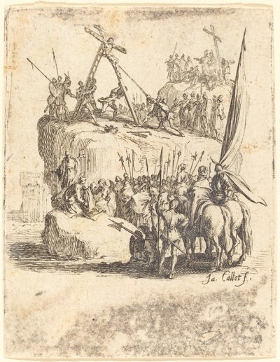 Kreuzaufrichtung, ca. 1624-1625 von Jacques Callot