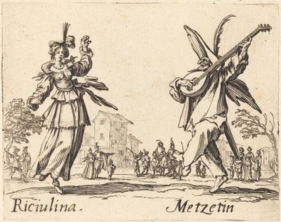 Riciulina und Metzetin von Jacques Callot