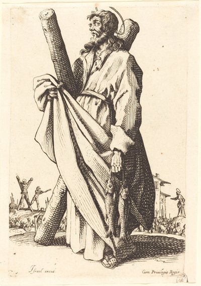 Heiliger Andreas, veröffentlicht 1631 von Jacques Callot