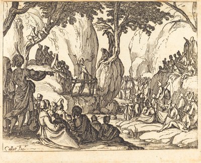 Johannes predigt in der Wüste von Jacques Callot