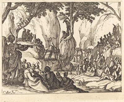 Heiliger Johannes predigt in der Wüste von Jacques Callot