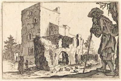 Hirte und Ruinen, ca. 1622 von Jacques Callot