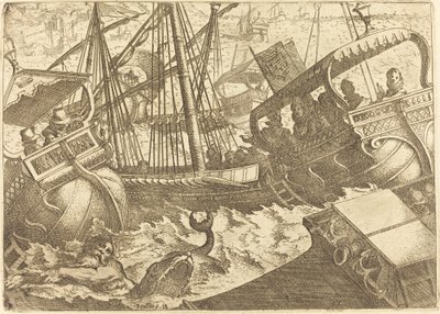 Sturm vor der Küste von Barcelona von Jacques Callot