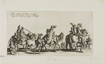 Die Bohemiens marschieren, aus Die Bohemiens von Jacques Callot