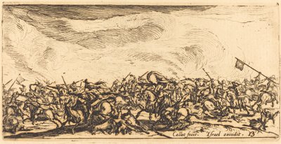 Der Kavalleriekampf mit Schwertern von Jacques Callot