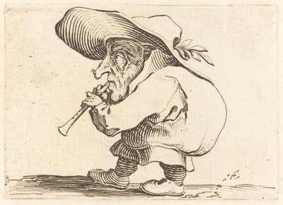 Der Flageolettspieler, ca. 1622 von Jacques Callot