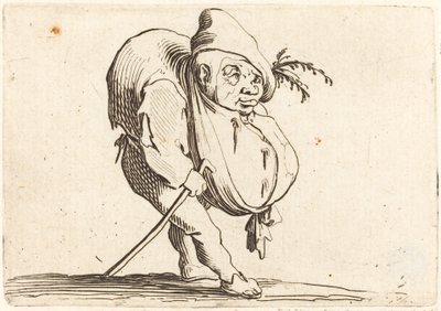 Der Bucklige mit einem Stock von Jacques Callot