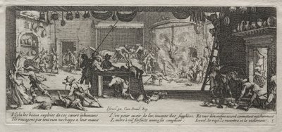 Die großen Leiden des Krieges: Plünderung, 1633 von Jacques Callot