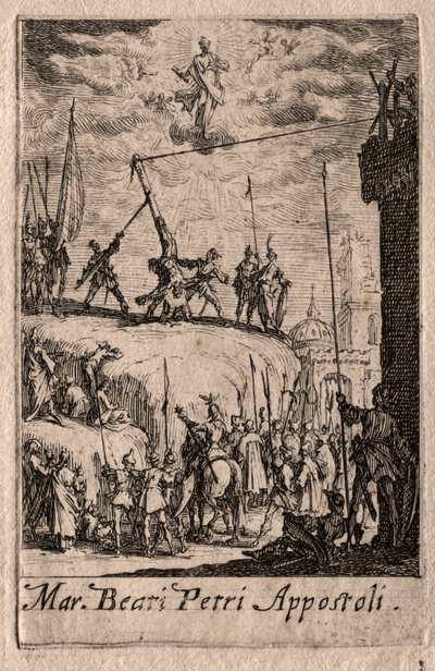 Das Martyrium der Apostel: St. Peter von Jacques Callot