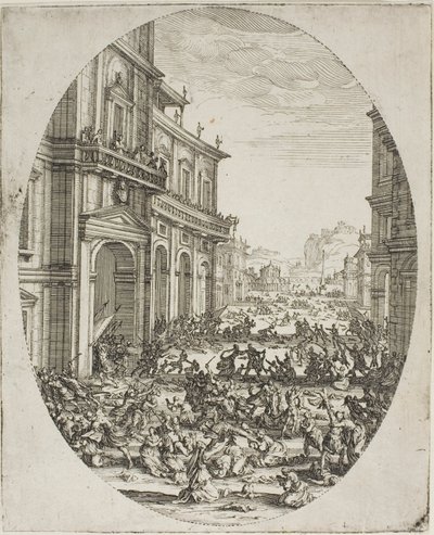 Das Massaker der Unschuldigen (Zweite Tafel) von Jacques Callot