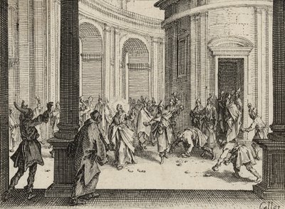 Die Händler aus dem Tempel vertrieben, 1635 von Jacques Callot