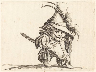 Der dickbäuchige Mann mit dem hohen Hut von Jacques Callot