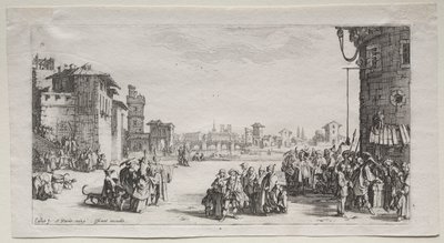 Der Sklavenmarkt, 1629 von Jacques Callot