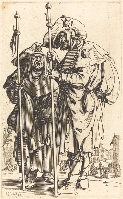 Die zwei Pilger von Jacques Callot