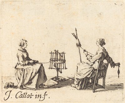 Der Wickler und der Spinner, ca. 1623 von Jacques Callot