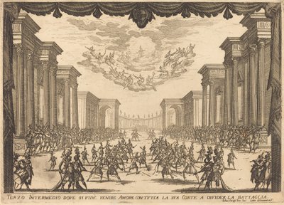 Drittes Intermezzo, 1617 von Jacques Callot