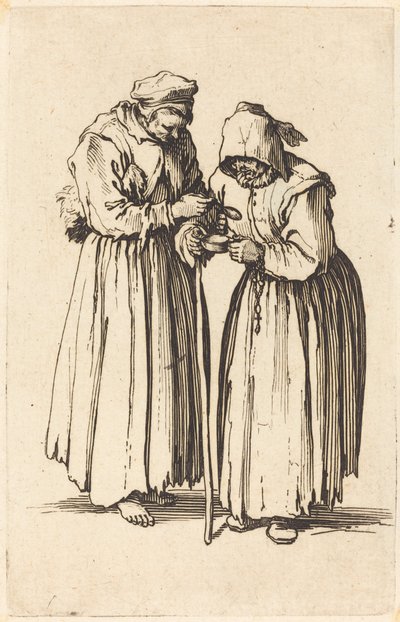 Zwei Bettlerinnen von Jacques Callot