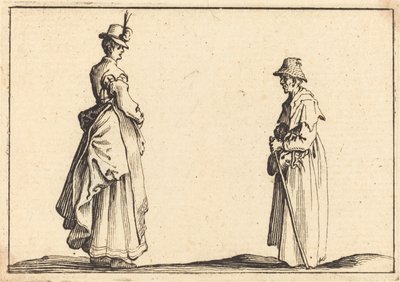 Zwei Frauen im Profil von Jacques Callot