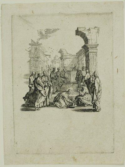 Fußwaschung, aus Die Kleine Passion von Jacques Callot