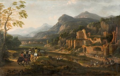 Landschaft mit Reitern von Jacques Courtois