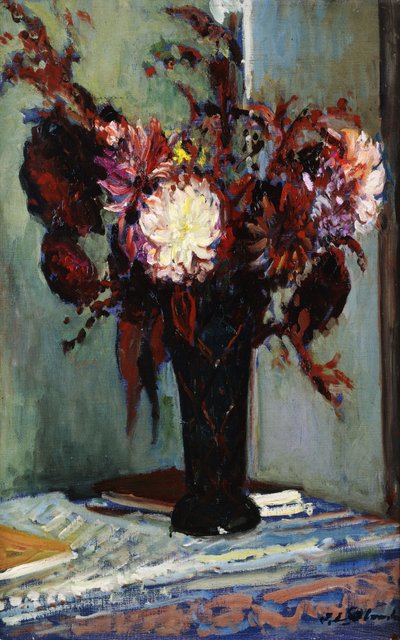 Chrysanthemen in einer Vase von Jacques Emile Blanche