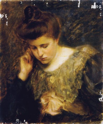 Studie einer lesenden Frau von Jacques Emile Blanche