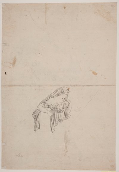 Studie einer trauernden Frauenfigur von Jacques Francois Joseph Saly
