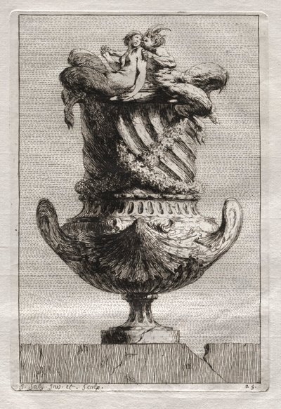 Suite von Vasen: Tafel 25 von Jacques François Saly