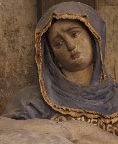 Detail der Pietà von Jacques Jubert