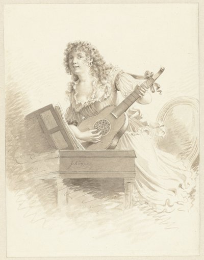Dame mit einer Gitarre von Jacques Kuyper