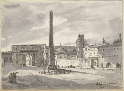 Die Piazza del Popolo von Jacques Louis David