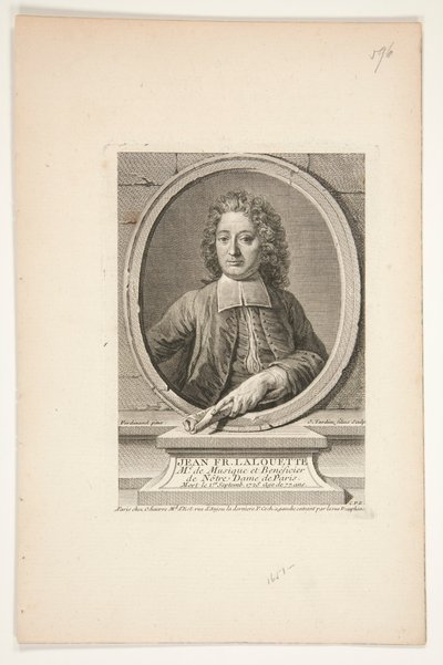 Porträt von Jean François Lalouette von Jacques Nicolas Tardieu
