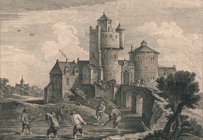 Das Schloss von Teniers, 1740 von Jacques Philippe Le Bas