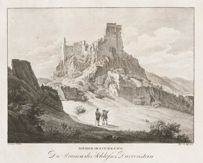 Niederösterreich, die Ruinen des Schlosses von Jakob Alt