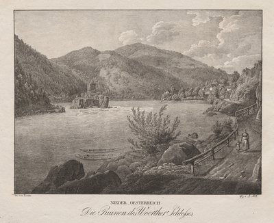 Niederösterreich, Die Ruinen des Wörther Schlosses von Jakob Alt
