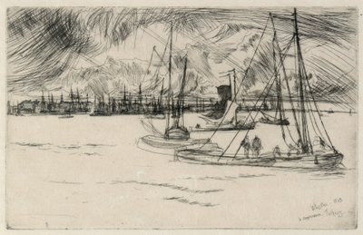 Amsterdam vom Tolhuis von James Abbott McNeill Whistler