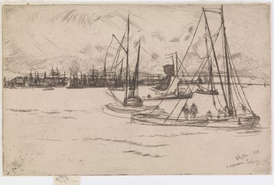 Amsterdam, vom Tolhuis, 1863 von James Abbott McNeill Whistler