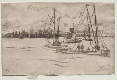 Amsterdam vom Tolhuis, 1863 von James Abbott McNeill Whistler