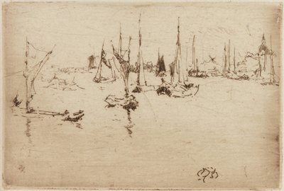 Lastkähne, Dordrecht, 1884 von James Abbott McNeill Whistler